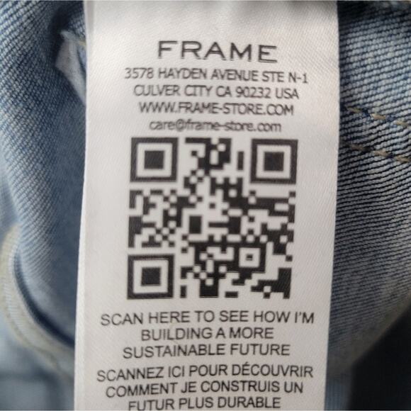 Frame Jeans Le One Flare Caspio Size 2 = Medium = 30-34 - Picture 10 of 10